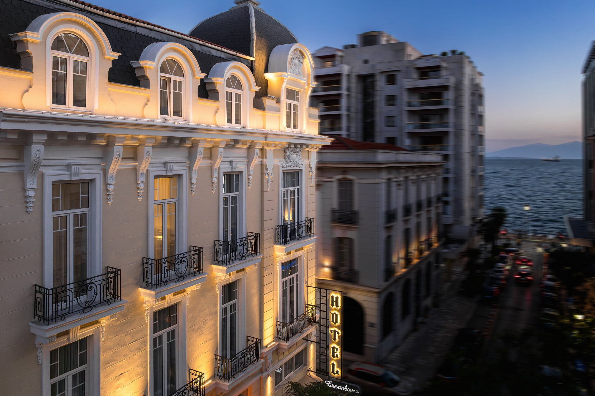 hotel luxembourg facades architectural lighting
